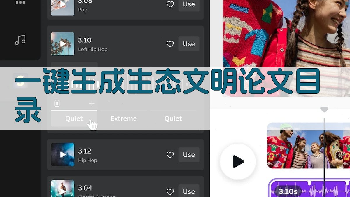 AI一键生成生态文明论文目录