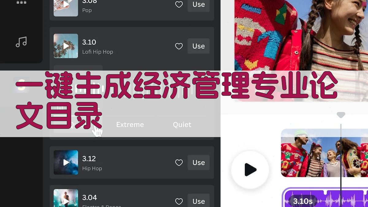 AI一键生成经济管理专业论文目录