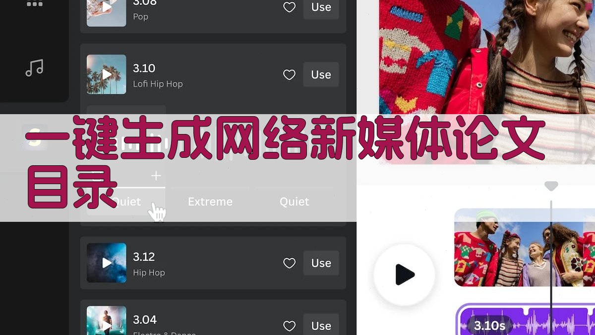 AI一键生成网络新媒体论文目录