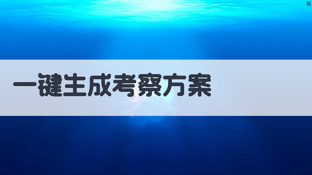 AI考察方案生成