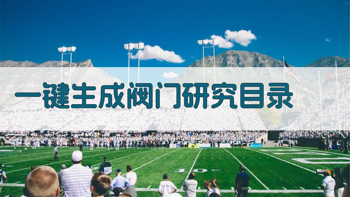 AI一键生成阀门研究目录