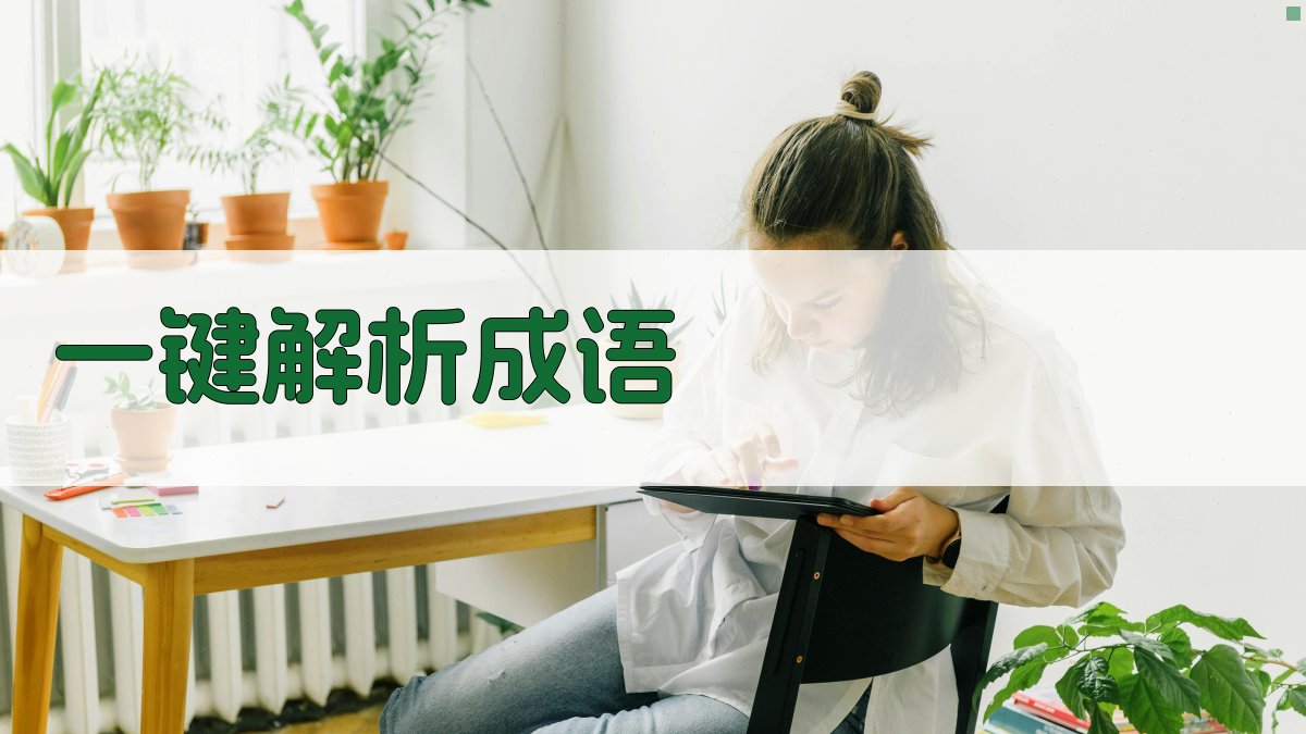 AI一键解析成语