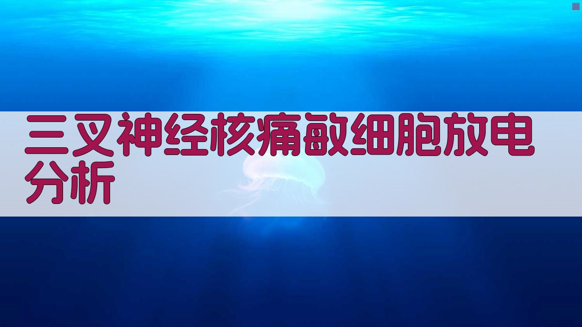 三叉神经核痛敏细胞放电分析