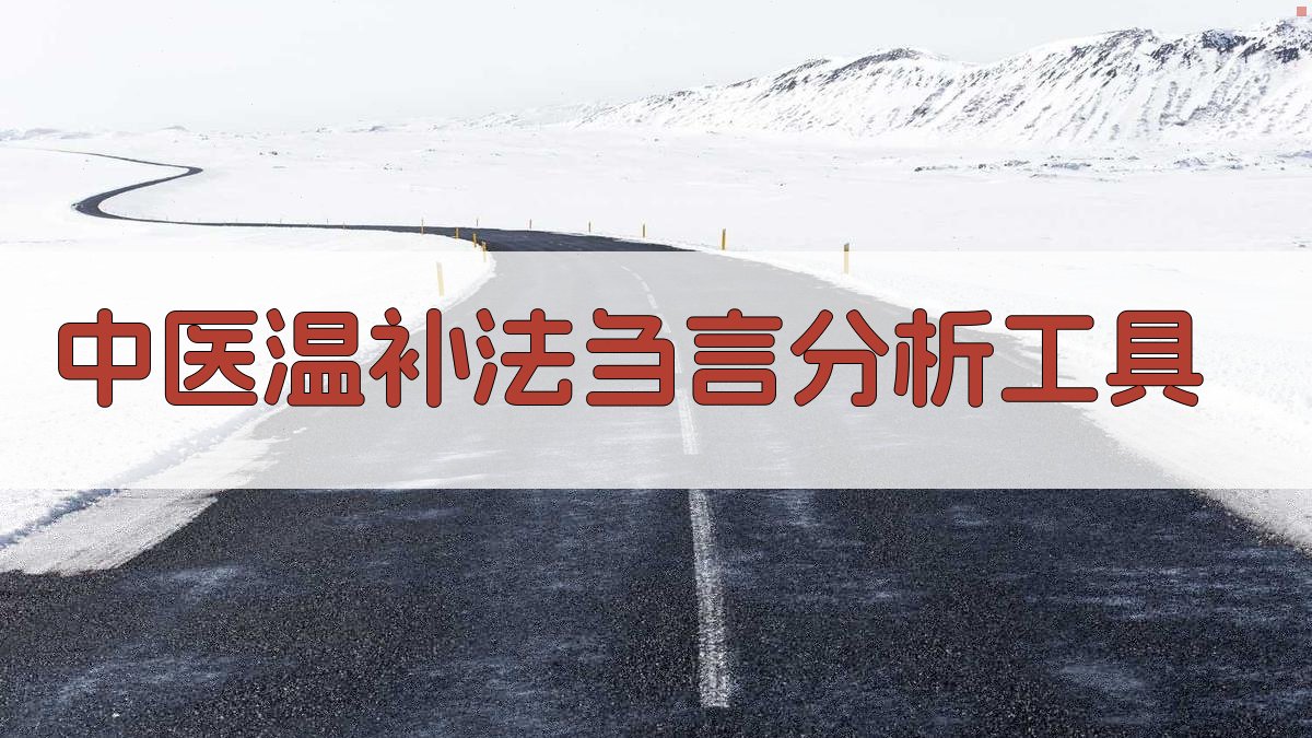 中医温补法刍言分析工具