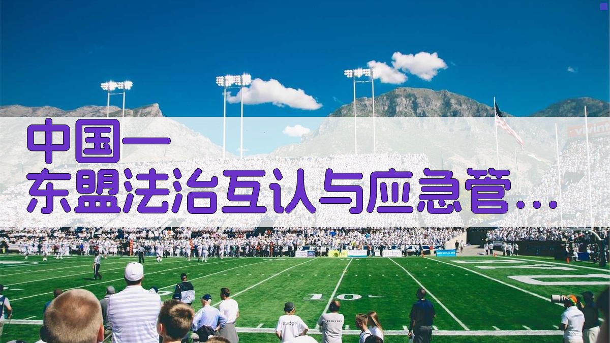 中国—东盟法治互认与应急管理能力提升规划