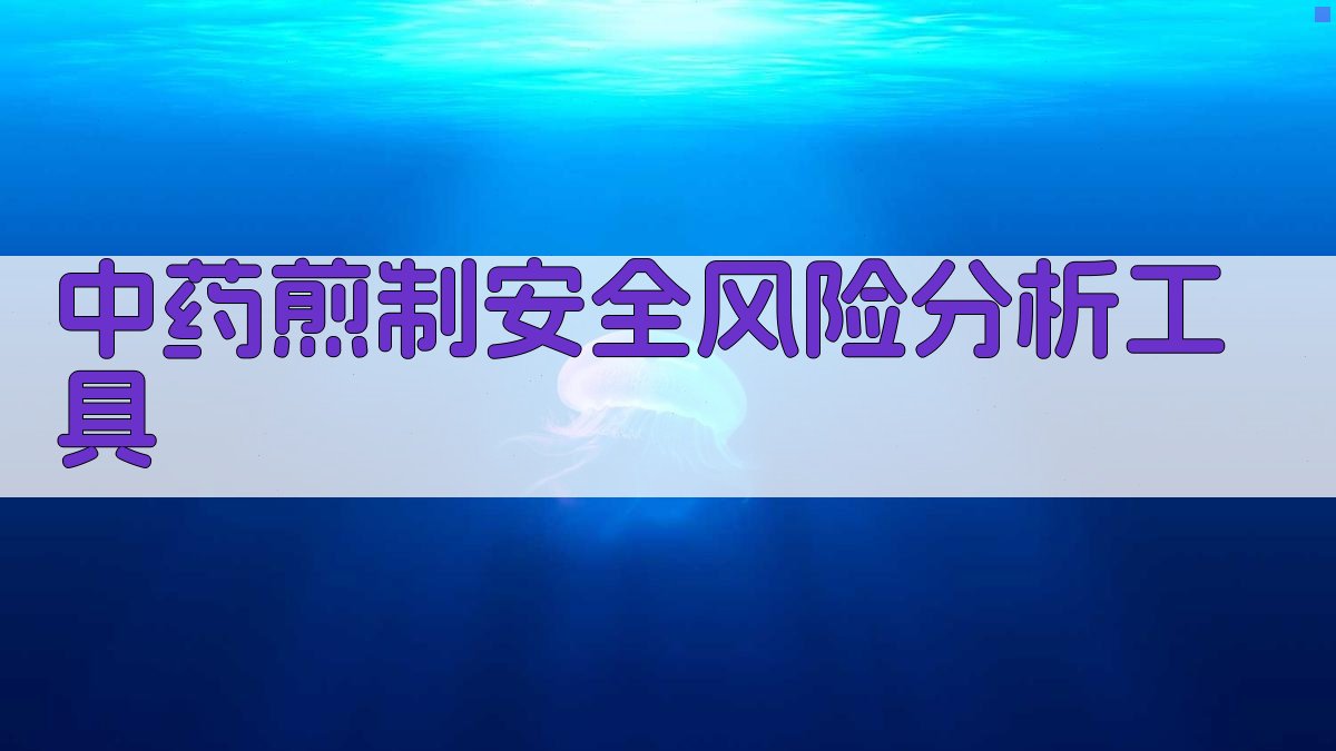 中药煎制安全风险分析工具