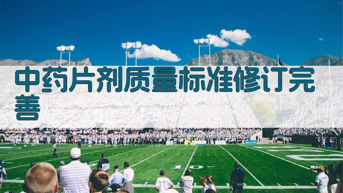 中药片剂质量标准修订完善