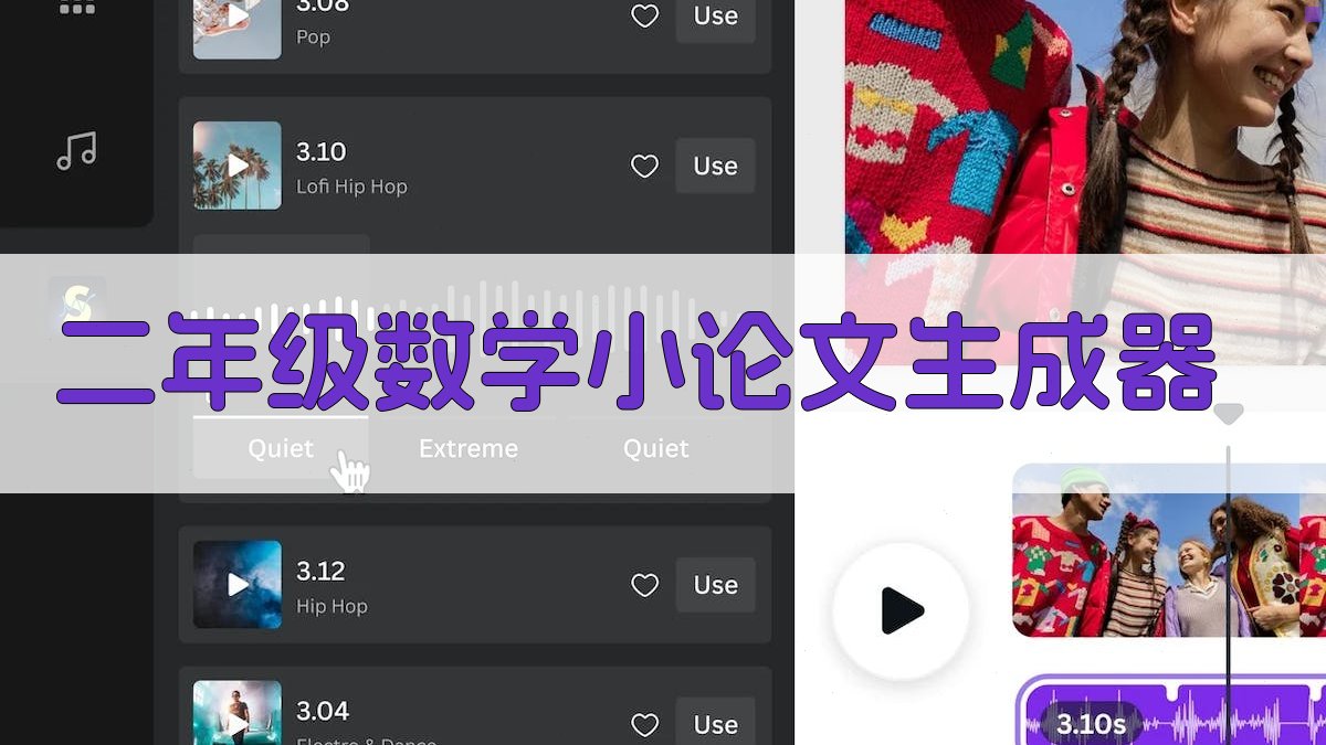 AI二年级数学小论文生成器