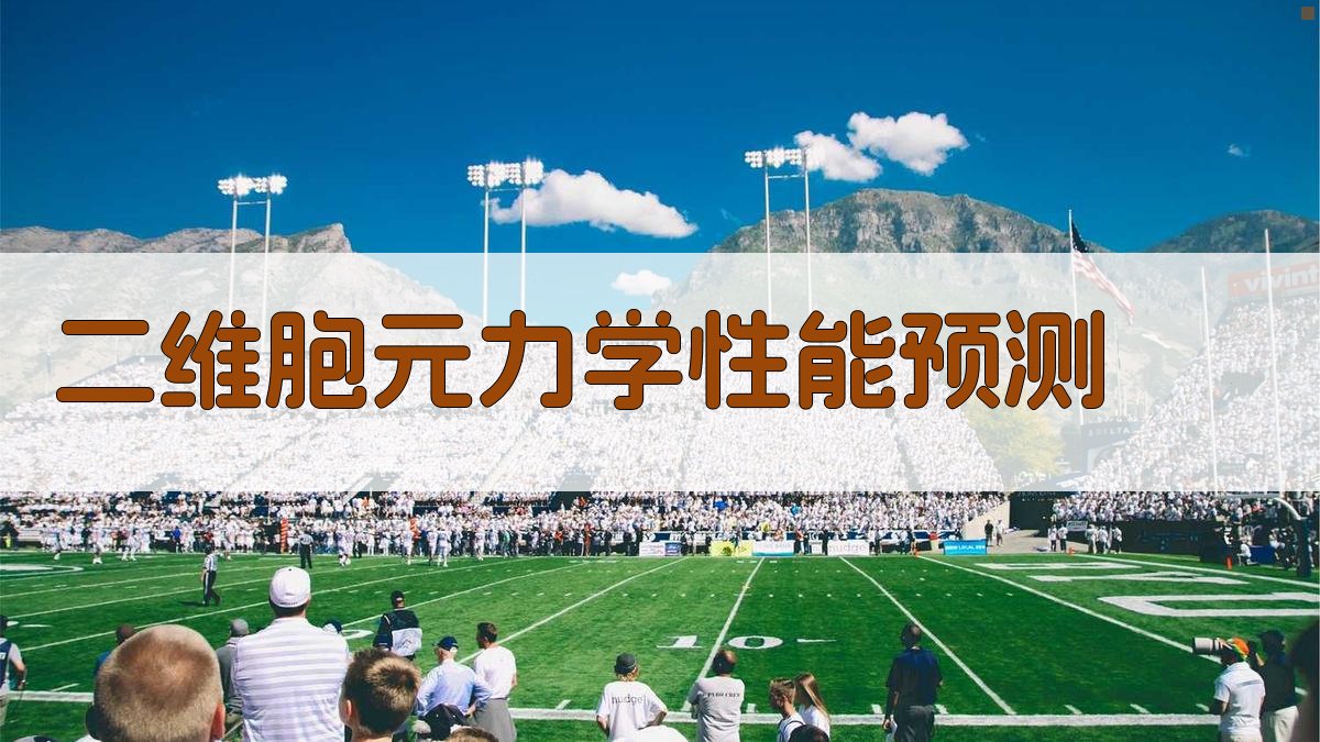 AI智能二维胞元力学性能预测