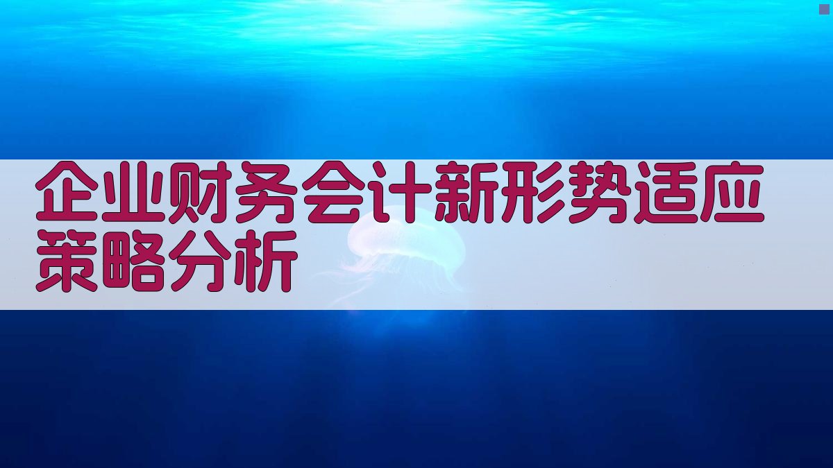 企业财务会计新形势适应策略分析