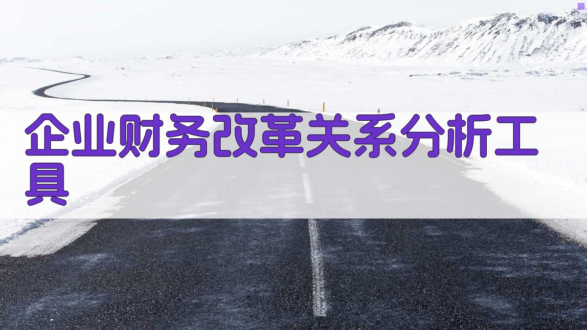 企业财务改革关系分析工具
