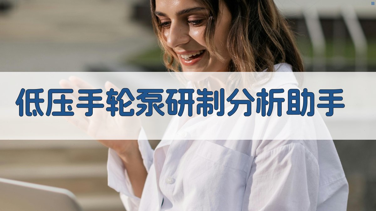 低压手轮泵研制分析助手