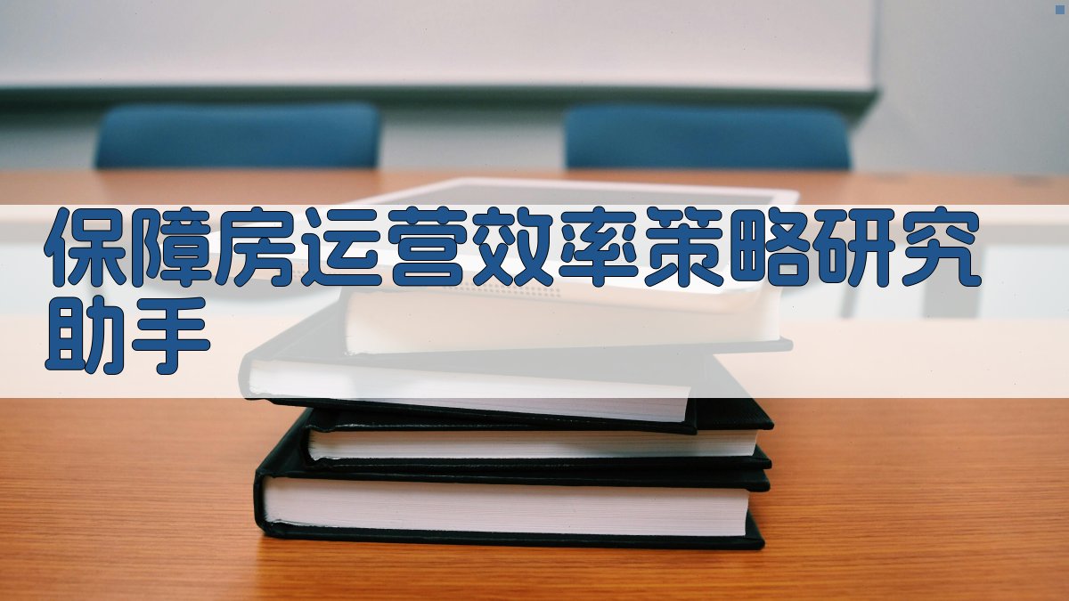 保障房运营效率策略研究助手