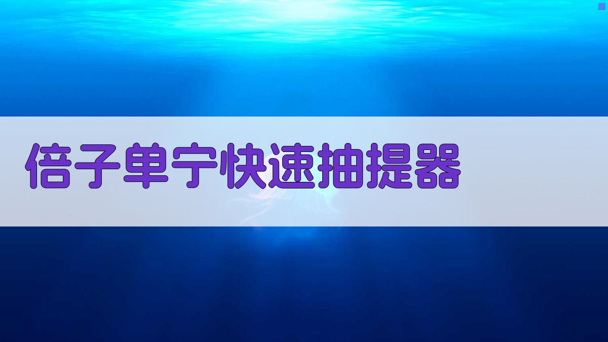 AI倍子单宁快速抽提器