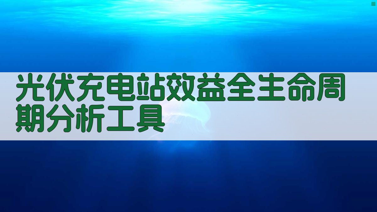 光伏充电站效益全生命周期分析工具