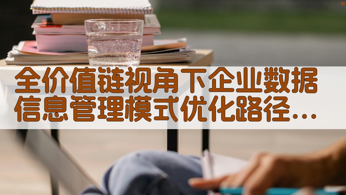 企业数据信息管理研究框架