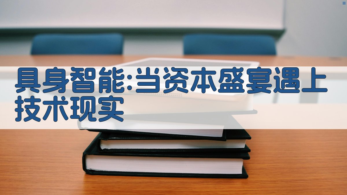 具身智能:当资本盛宴遇上技术现实