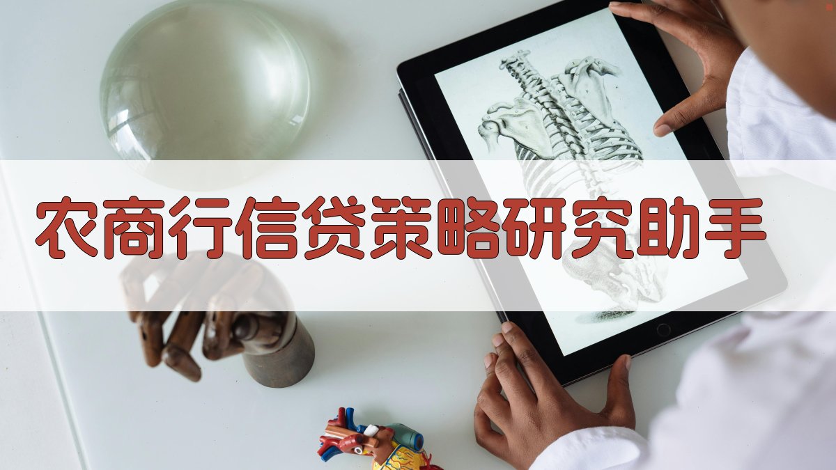 农商行信贷策略研究助手