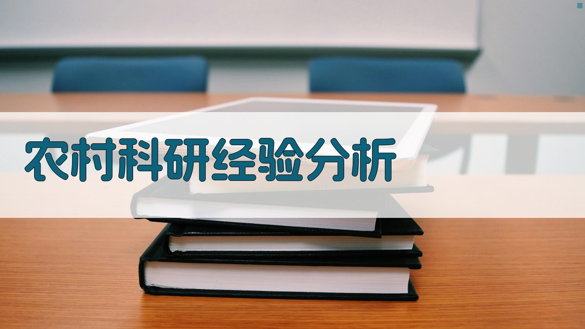 AI农村科研经验分析
