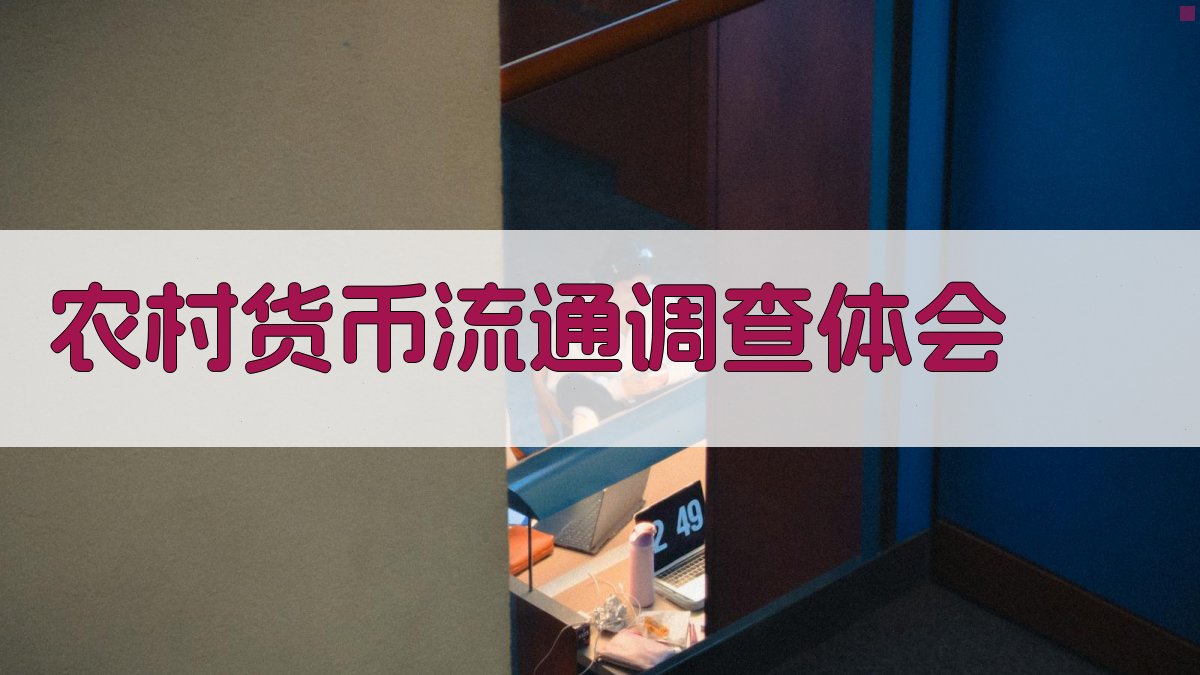AI农村货币流通调查体会生成