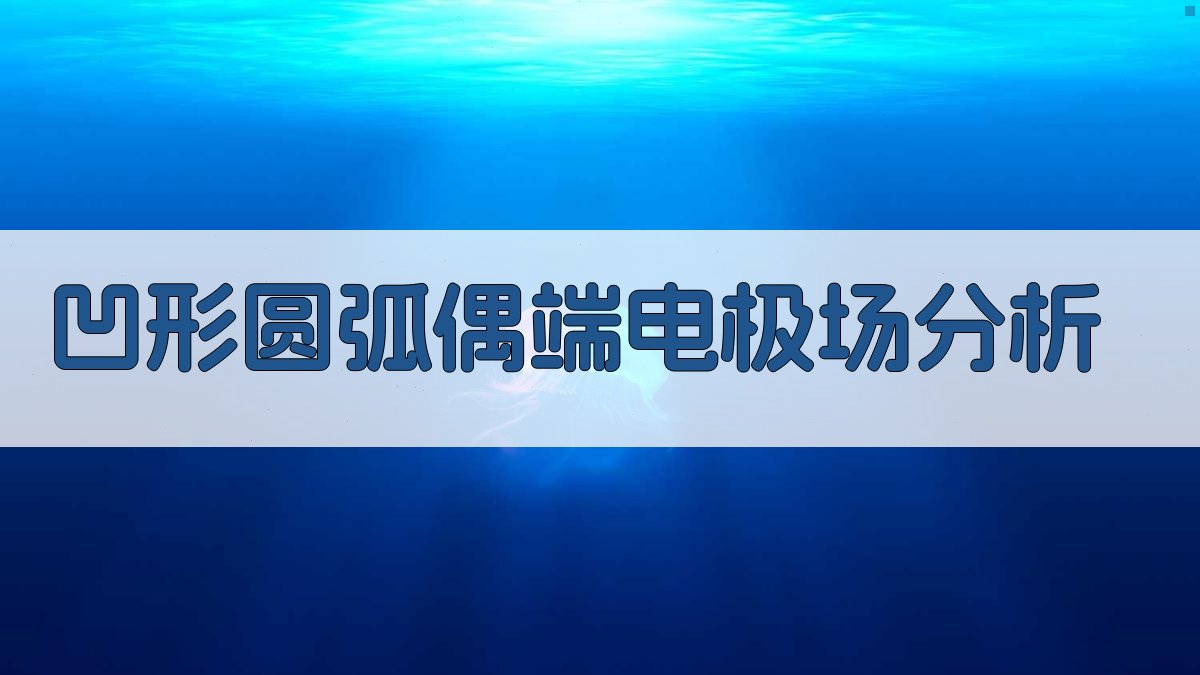 AI凹形圆弧偶端电极场分析