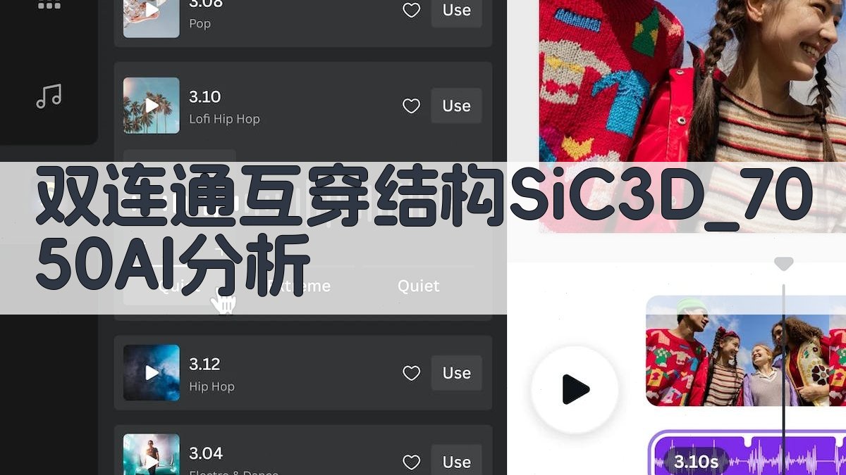 AI双连通互穿结构SiC3D/7050 Al分析工具