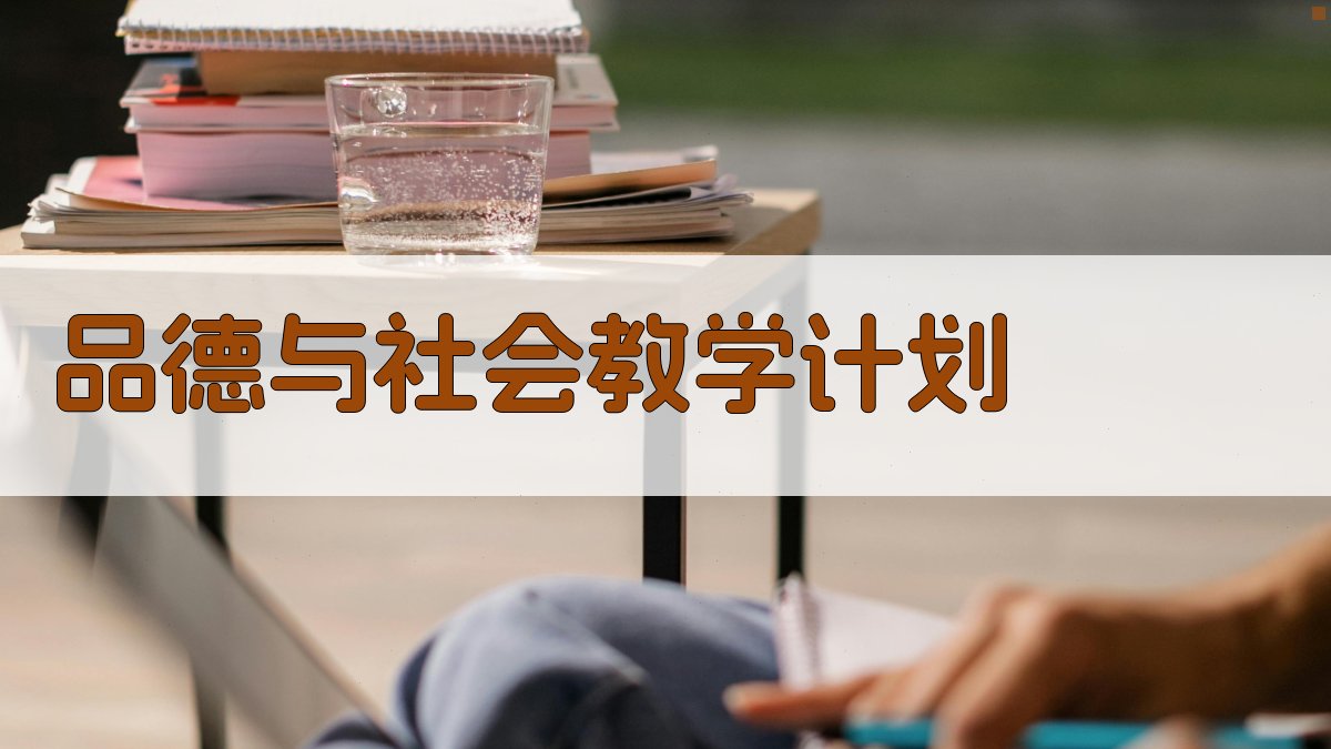 品德与社会教学计划
