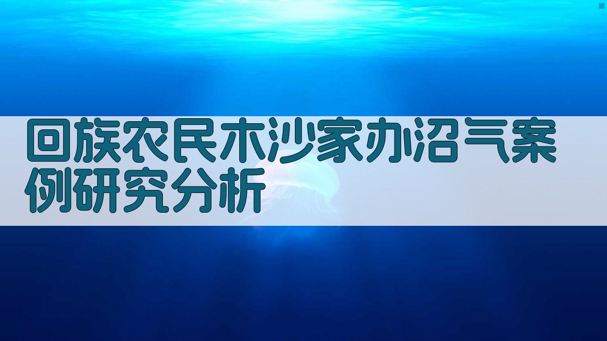 回族农民木沙家办沼气案例研究分析