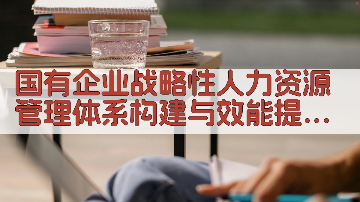 国企战略性HRM研究