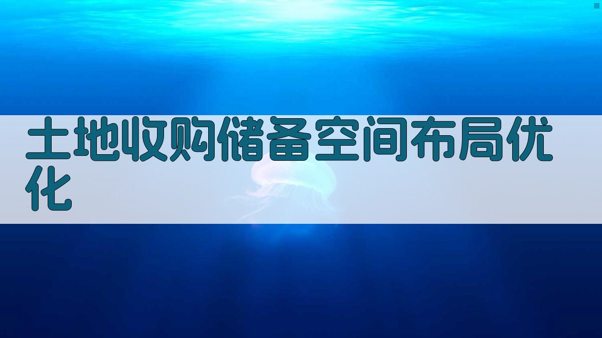 土地收购储备空间布局优化
