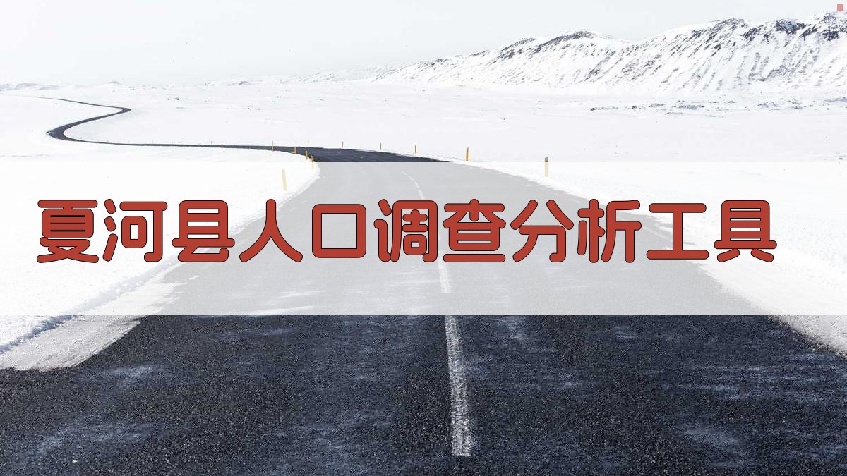 夏河县人口调查分析工具