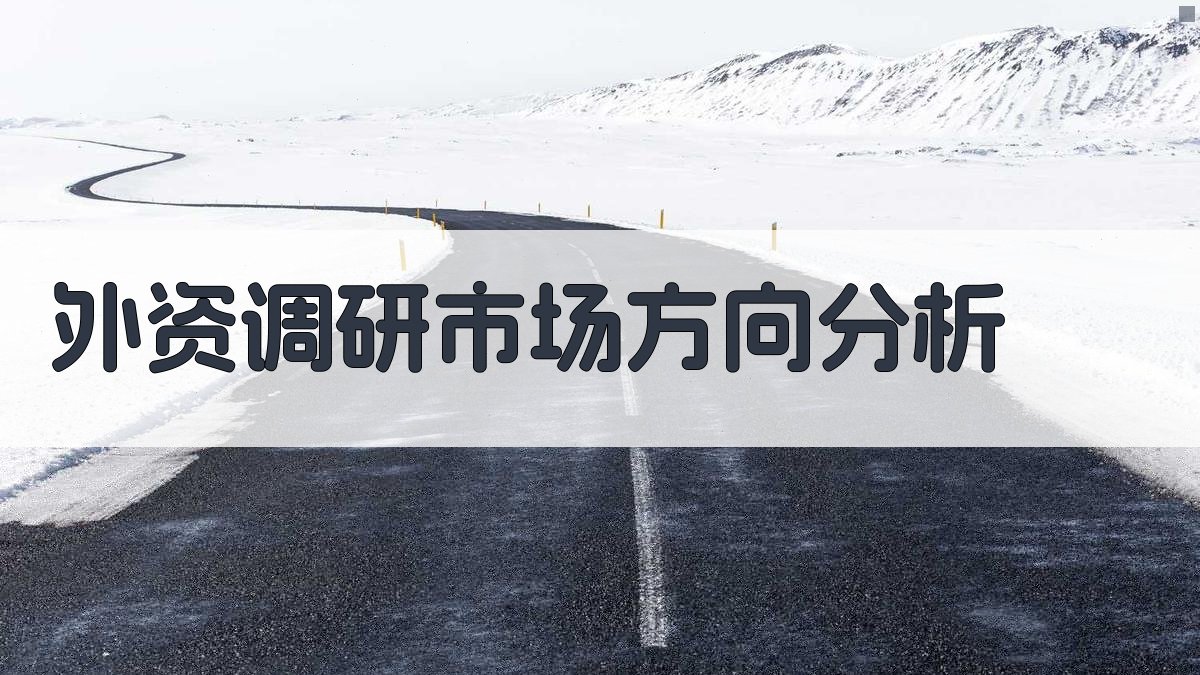 AI外资调研市场方向分析
