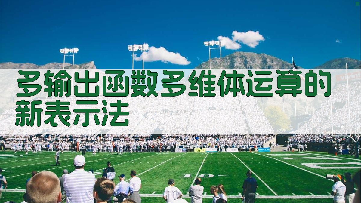 多输出函数多维体运算的新表示法