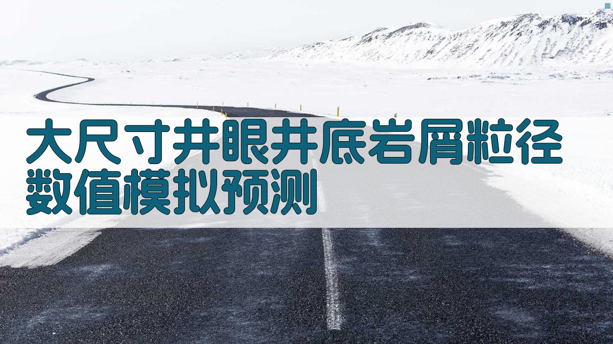 大尺寸井眼井底岩屑粒径数值模拟预测