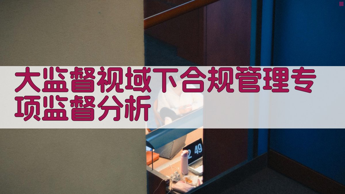大监督视域下合规管理专项监督分析