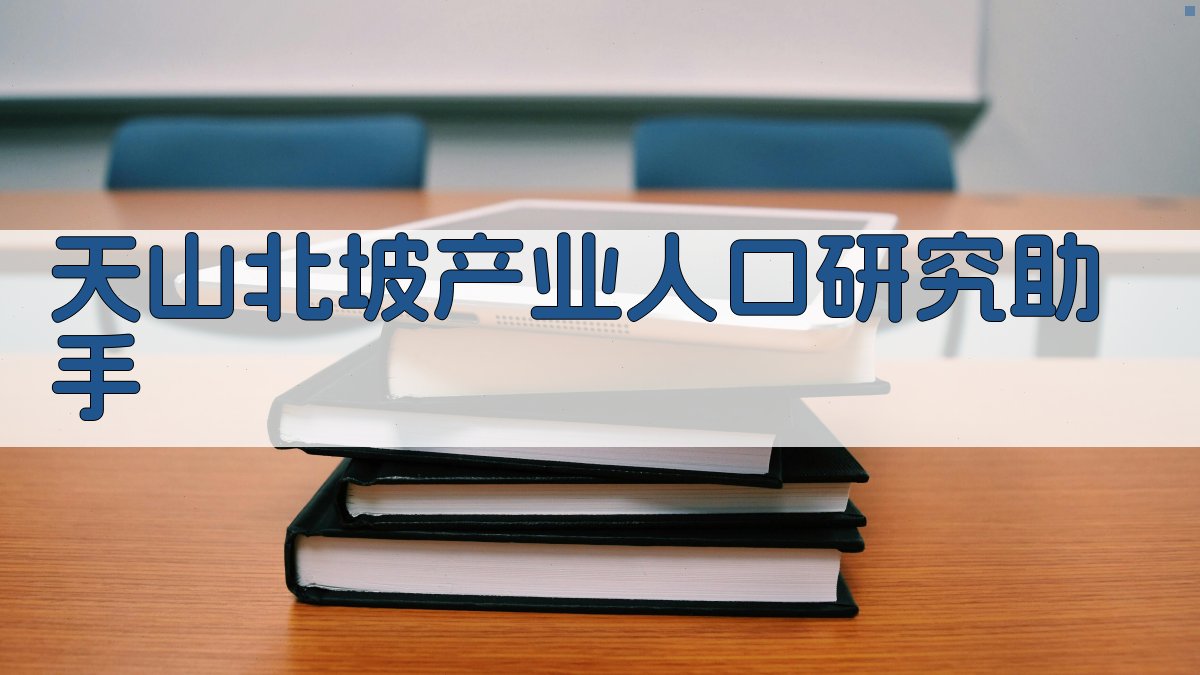 天山北坡产业人口研究助手