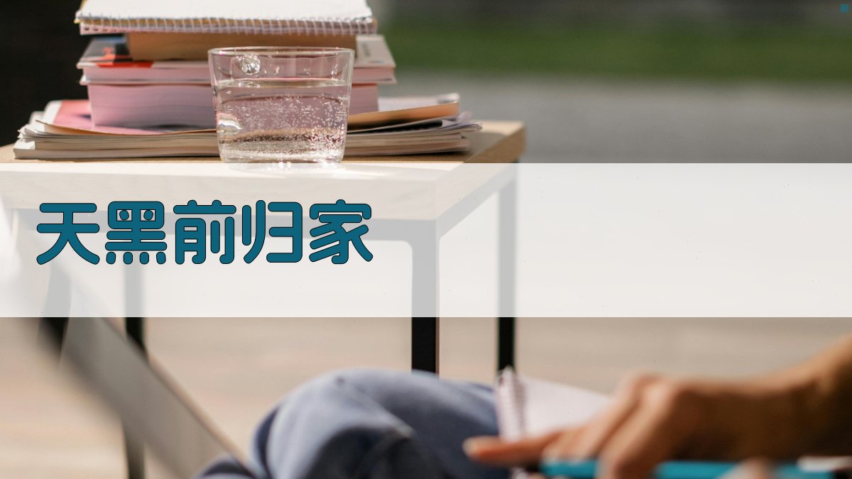 《天黑前归家》章节分析