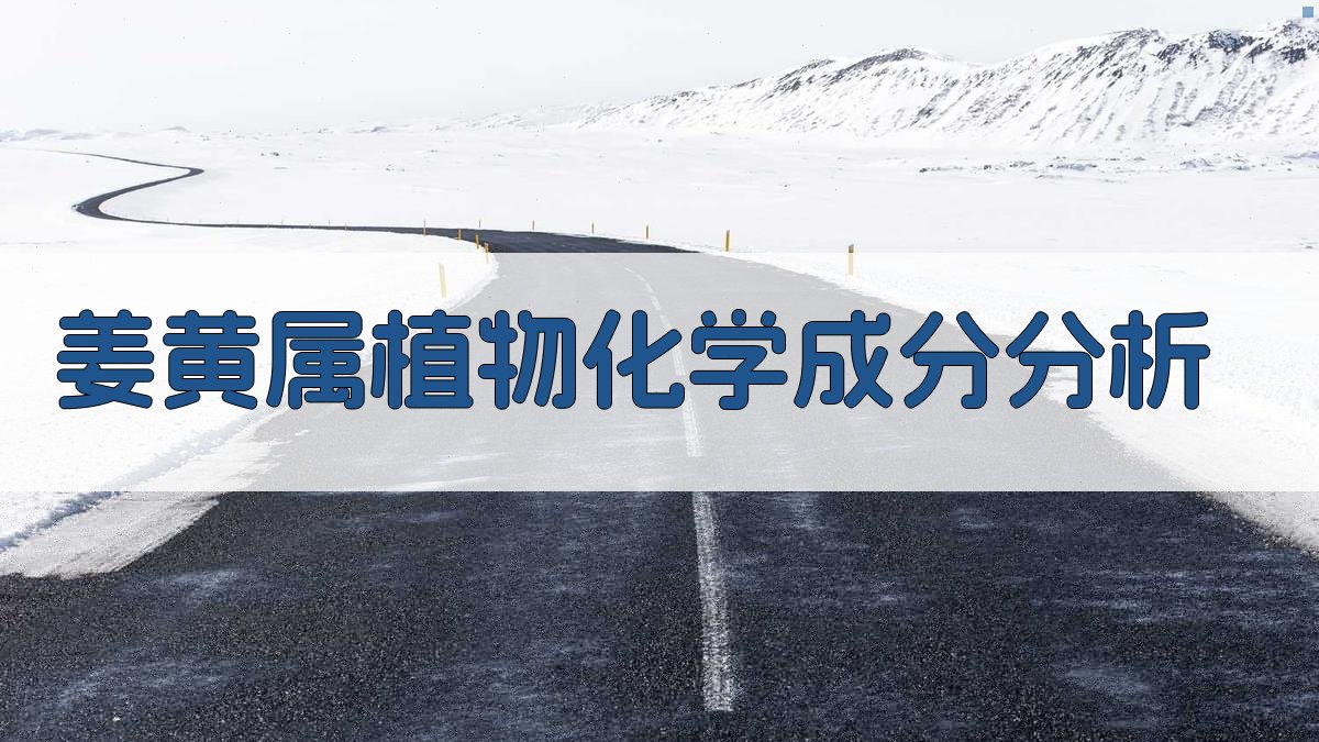 姜黄属植物化学成分分析