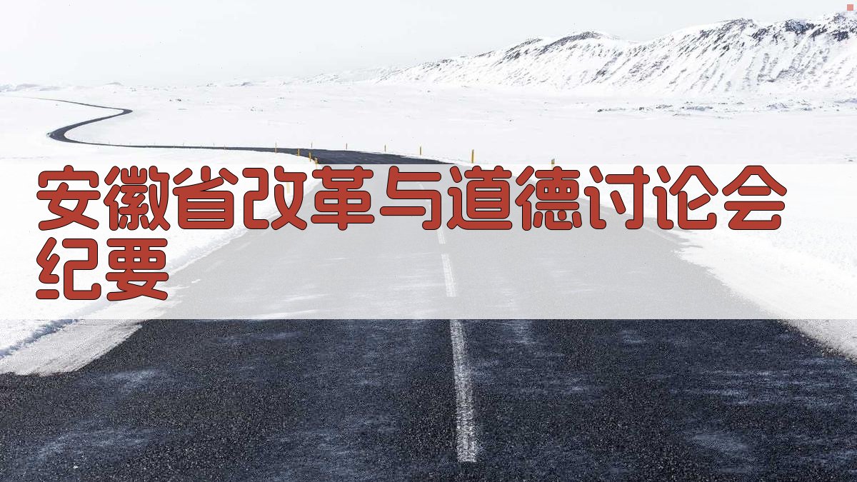 安徽省改革与道德讨论会纪要分析