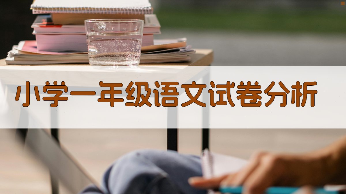 小学一年级语文试卷分析