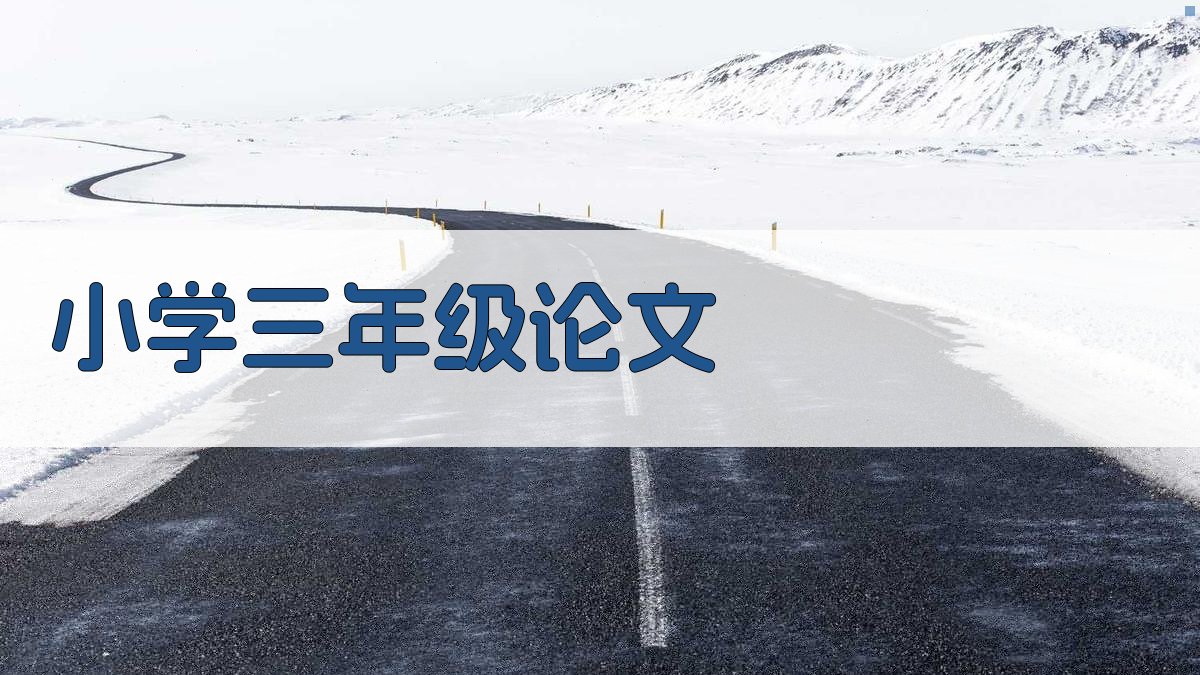 小学三年级论文