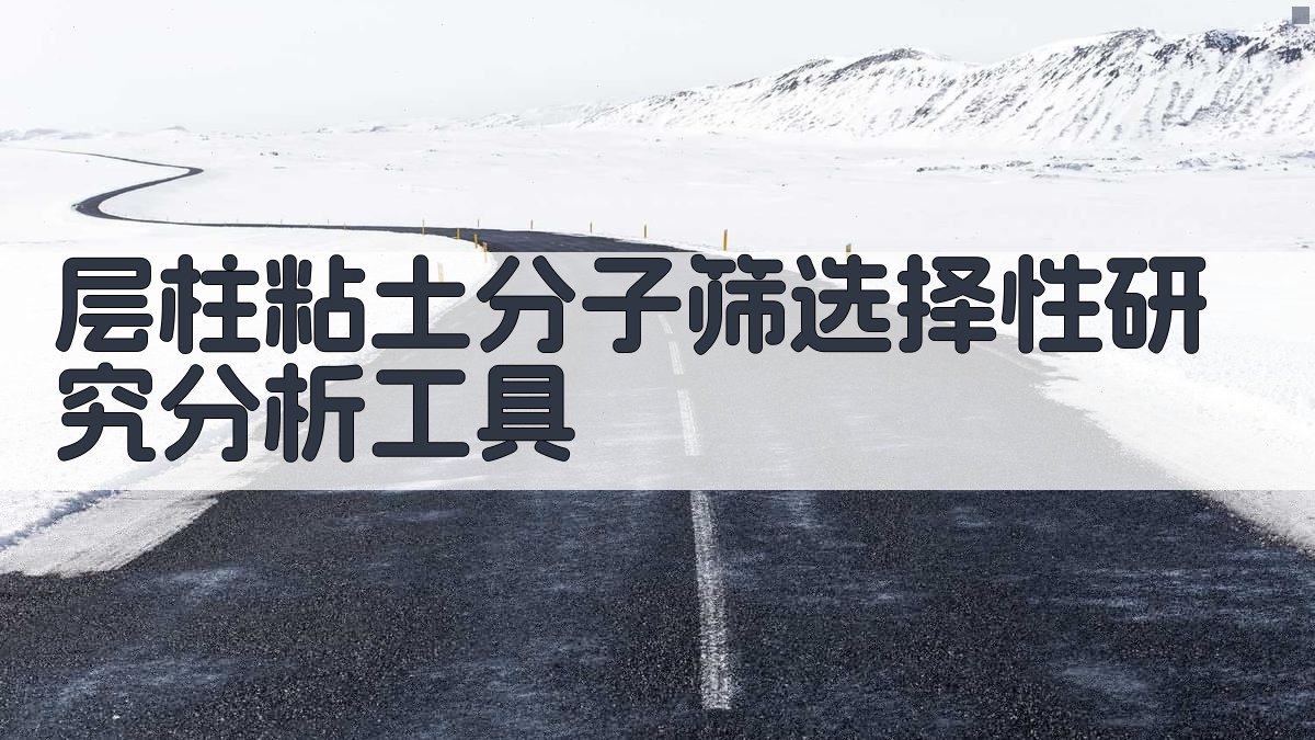 层柱粘土分子筛选择性研究分析工具