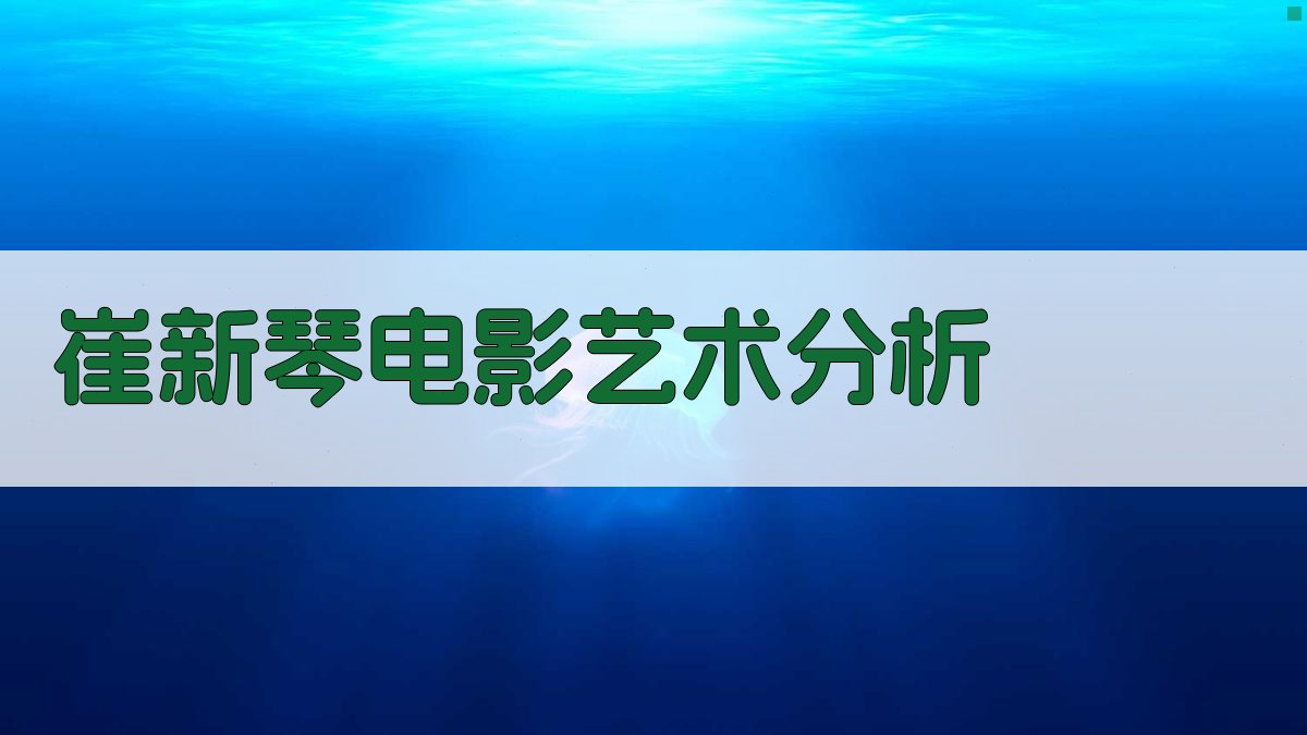 崔新琴电影艺术分析