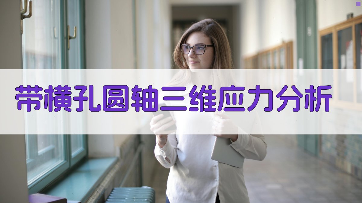 带横孔圆轴三维应力分析