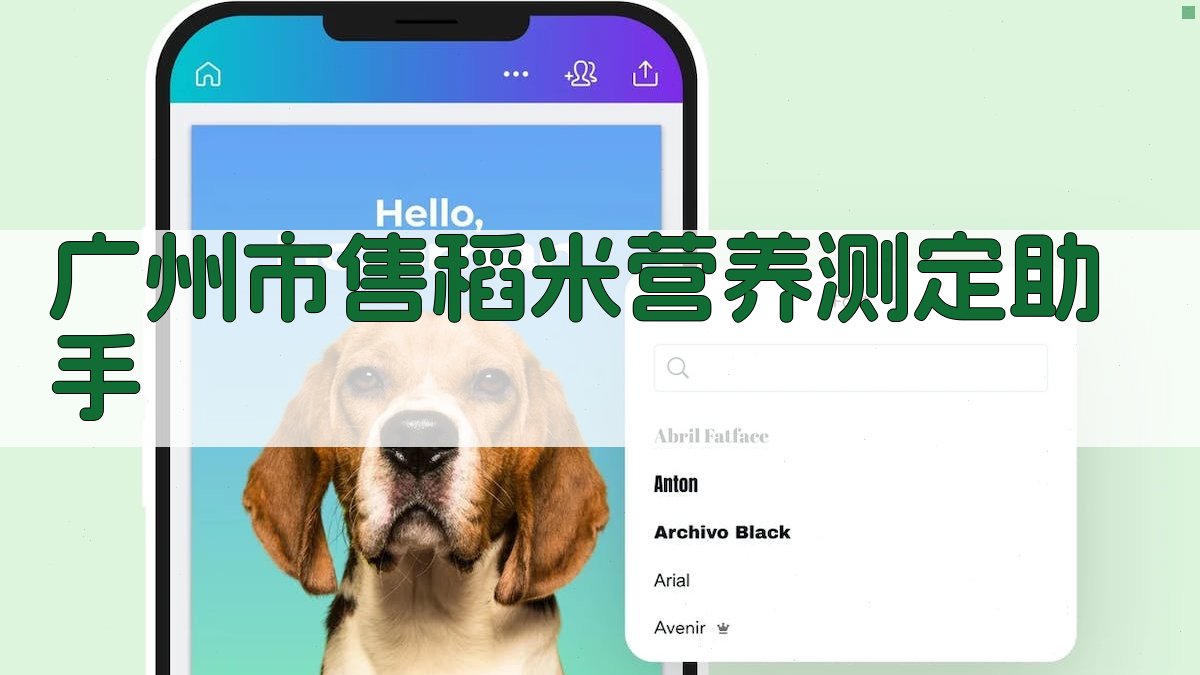 广州市售稻米营养测定助手