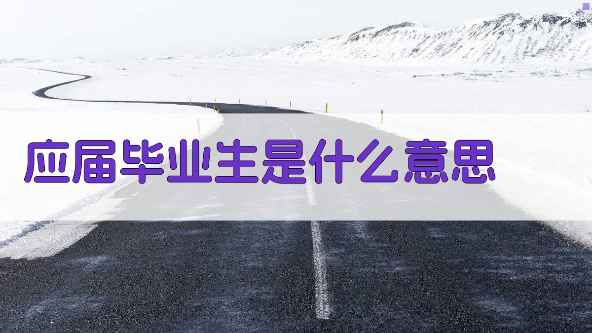 应届毕业生是什么意思