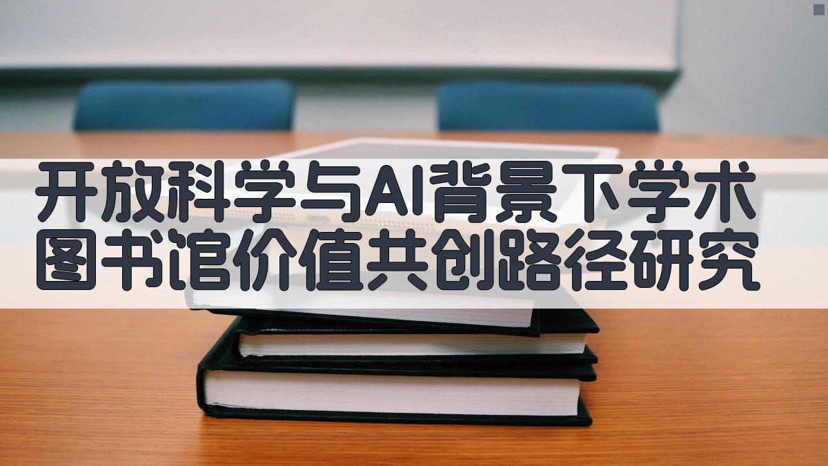 开放科学与AI背景下学术图书馆价值共创路径研究