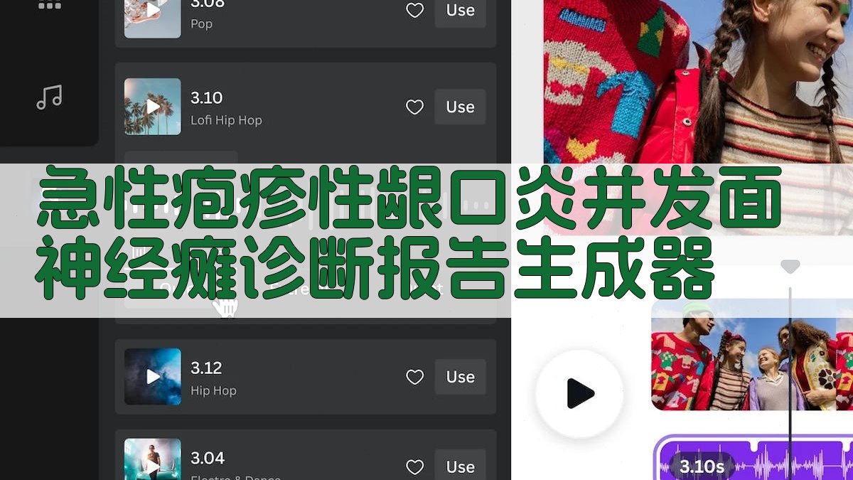 急性疱疹性龈口炎并发面神经瘫诊断报告生成器