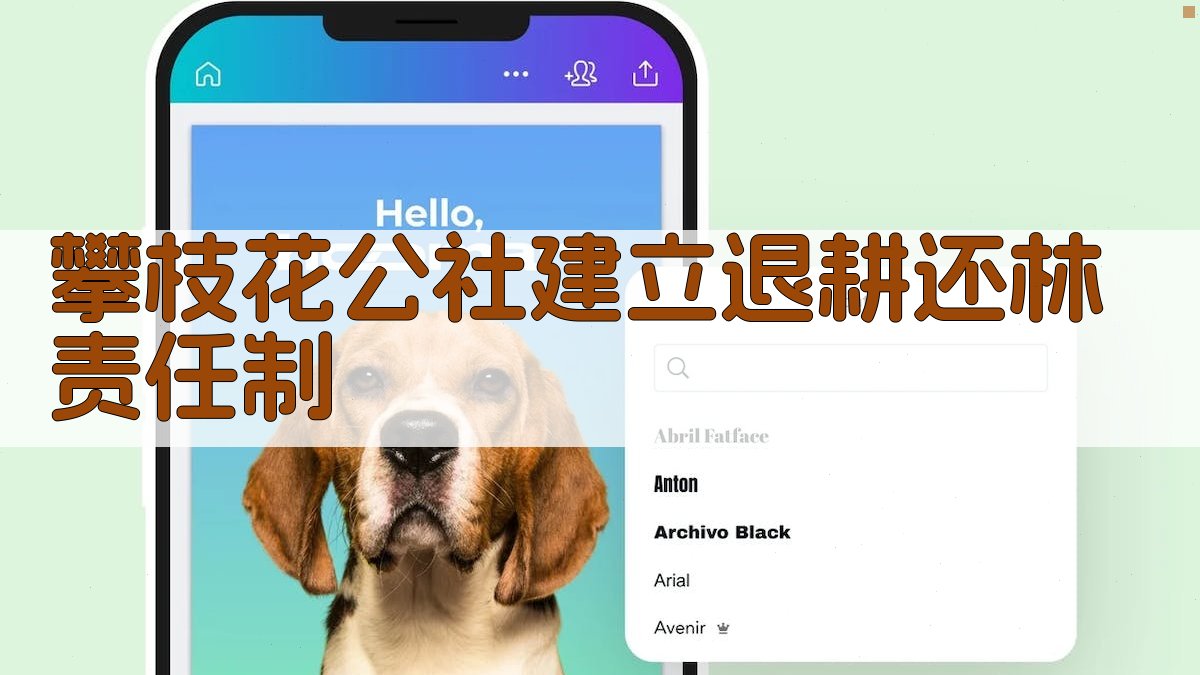 攀枝花公社建立退耕还林责任制