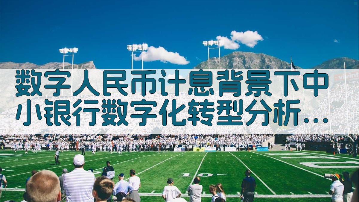 数字人民币计息背景下中小银行数字化转型分析工具